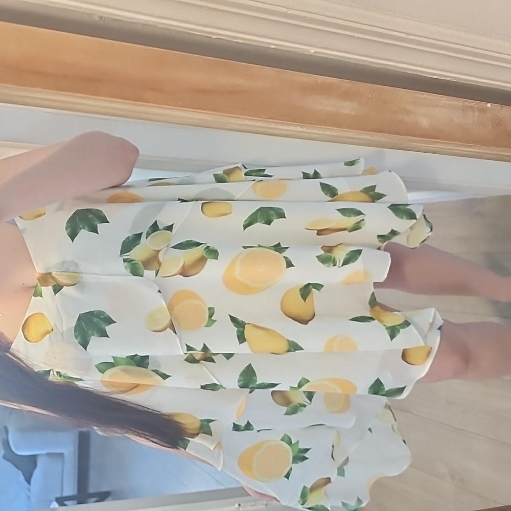 NWT Catherine Malandrino Lemon Print Strappy Dress